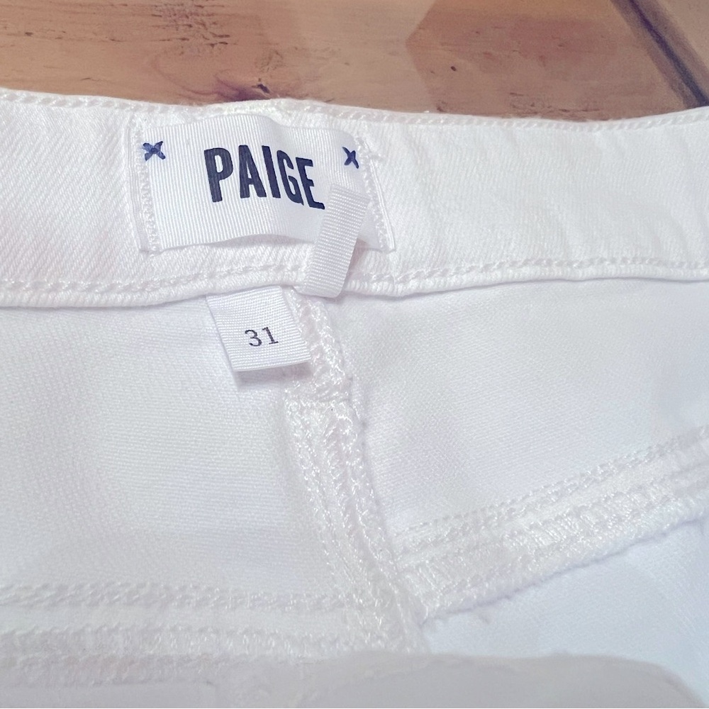 PAIGE Jimmy Jimmy Short Boyfriend Short Raw Hem Cuff Sz 31 - Picture 8 of 11